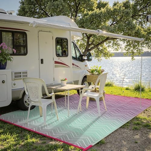 Lahome Outdoor Rugs 8x10 Waterproof, Plastic Large Outdoor Rug for Patios - Image 3
