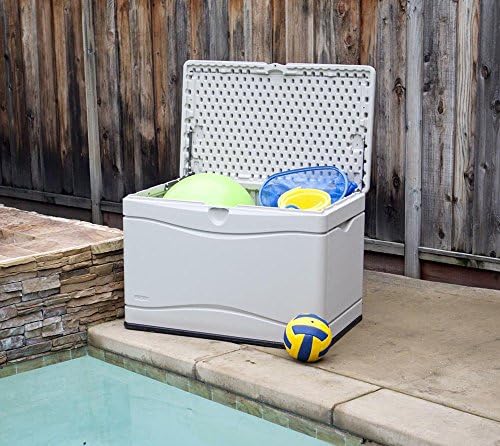LIFETIME 60059 Black Bottom & Desert (Tan) Sides and Lid Outdoor Storage Box-80 Gal, 80 Gallon, Desert Sand - Image 5