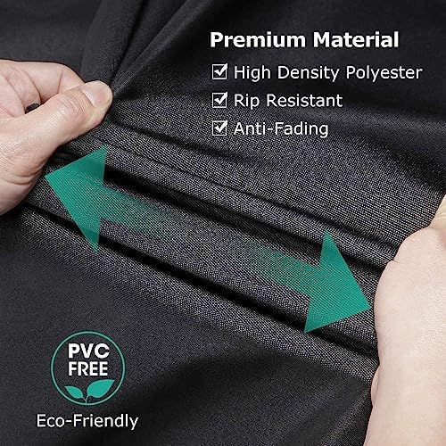 Picnic Table Cover Waterproof 96 Inch 600D Oxford Outdoor Table Cover with Bench Covers for Winter DustProof Heavy Duty (Black, 8Ft-96in) - Image 6