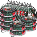 Shappy 10 Pieces Wreath Storage Bags 30 Inch Dual Zippers,Clear, Black by Shappy
