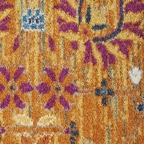 Nourison Home Passion Sunburst 4' x Round Area Rug, Boho, Moroccan, Bed Room, Living Room, Dining Room, Kitchen, Easy Clean, Non Shedding, (4' Round) - Image 6