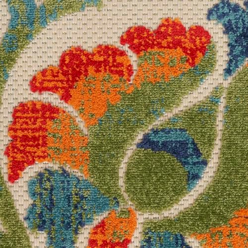 Nourison Home Aloha Red Multicolor 2'3" x 8' Area Rug - Easy Clean, Non Shedding, Bed Room, Living Room, Dining Room, Kitchen (8' Runner) - Image 6