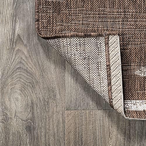 JONATHAN Y Stripe Geometric Indoor Outdoor Area Rug 4X6 Brown/Beige, Zolak Berber for Backyard, Patio, Porch, Easy-Cleaning, High Traffic, Pet-Friendly, Non-Shedding (SMB124B-4) - Image 5