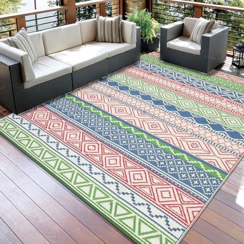 GAOMON Outdoor Rug 10x20 ft Waterproof Reversible Patio Carpet, Extra Large Plastic Straw Outdoor Rug for Deck, Backyard, RV & Camping, UV Resistant Indoor Outdoor Area Rug - Image 2