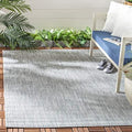 SAFAVIEH Courtyard Collection 4' x 4' Square Grey/Navy CY8521 Indoor/ Outdoor Waterproof Easy Cleaning Patio Backyard Mudroom Accent Rug by Unknown