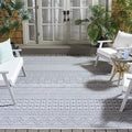SAFAVIEH Courtyard Collection 9' x 12' Ivory/Navy CY8196 Indoor/ Outdoor Waterproof Easy Cleaning Patio Backyard Mudroom Area Rug by Unknown