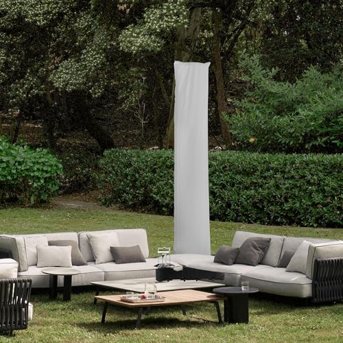 Deconk Patio Cantilever Umbrella Cover Outdoor Offset umbrellas Covers with Zipper and Rod UV Resistant Waterproof for Pool Deck Garden, Fog Grey - Image 6