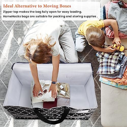 HomeHacks Heavy Duty Moving Bags, 8 Packs, 100L, Black - Image 5