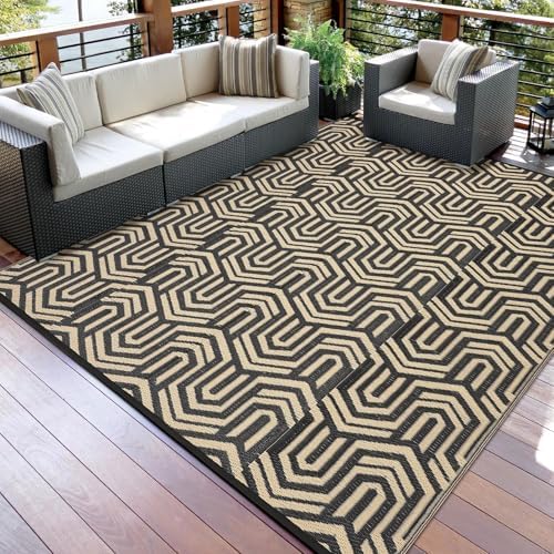 GAOMON Outdoor Rug 8x10 ft Waterproof Reversible Patio Rug - Image 6