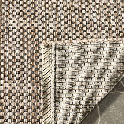 SAFAVIEH Washable Rug Outdoor Courtyard Collection - 9' x 12', Natural & Black, Non-Shedding & Easy Cleaning, Ideal for Patio, Backyard, Mudroom (CY8521-37312) - Image 5