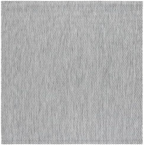 SAFAVIEH Courtyard Outdoor Square Rug 10', Grey & Navy CY8521-36812 - Image 2