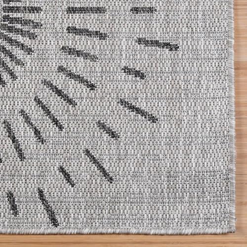 Gertmenian Indoor/Outdoor Flatweave Area Rug - 5x7 Standard, Stain & UV Resistant, Ideal for High Traffic Areas in Deck, Patio, Mudroom - Geometric, Gray, 32453 - Image 4