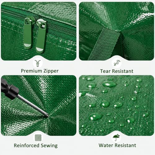 Songrey Extra Large Heavy Duty Moving Bags, 12 Pack, Dark Green - Image 3
