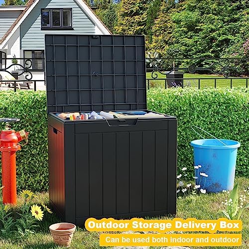 Vixzen 30 Gallon Deck Boxes Outdoor Waterproof, Lockable Storage Box for Patio Cushions Storage Furniture, Garden Tools, Pool Supplies, Weatherproof and UV Resistant (Black, 30 Gallon) - Image 4