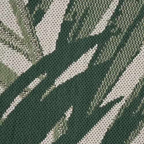 Paco Home Tropical Outdoor Rug Palm Tree & Jungle Design Flatweave in Green Beige, Size: 5'3" x 7'7" - Image 6