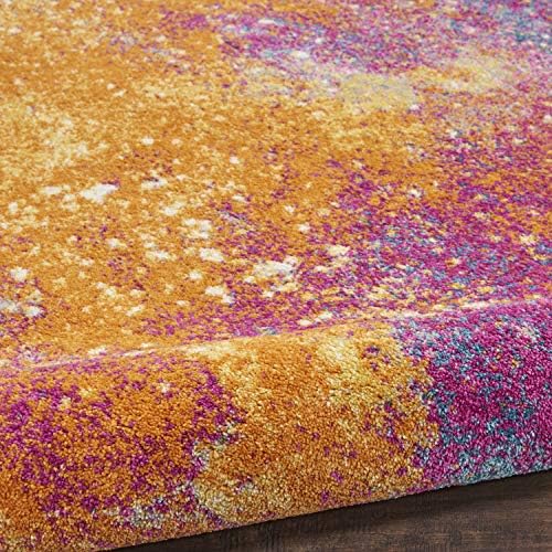Nourison Home Passion Modern Sunburst 2'2'' x 14 Area-Rug, Easy-Cleaning, Non Shedding, Bed Room, Living Room, Dining Room, Kitchen (2x14) - Image 5
