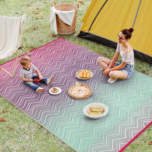 Lahome Outdoor Rugs 8x10 Waterproof, Plastic Large Outdoor Rug for Patios - Image 2
