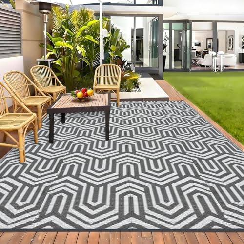 GAOMON Outdoor Rug 8x10 ft Waterproof Reversible Patio Rug - Image 4