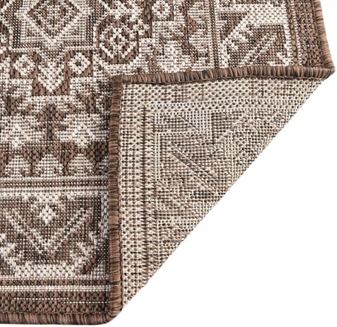 Rugs.com - Outdoor Aztec Rug – 4' 1 x 6' 1 Brown Indoor/Outdoor Rug Washable Stain-Resistant Area Rug for Patios, Decks, and Porches - Image 7