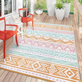 Lahome Outdoor Rug Waterproof, 5x8ft Reversible Outdoor Plastic Straw Rug by Lahome