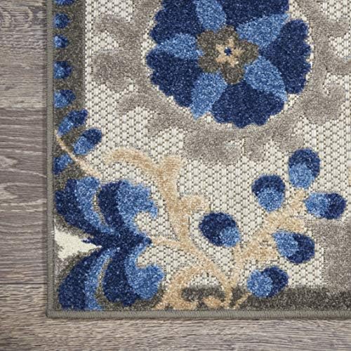 Nourison Home Aloha Natural Blue 2'3" x 10' Area Rug - Easy Clean, Non Shedding, Bed Room, Living Room, Dining Room, Kitchen (10' Runner) - Image 5