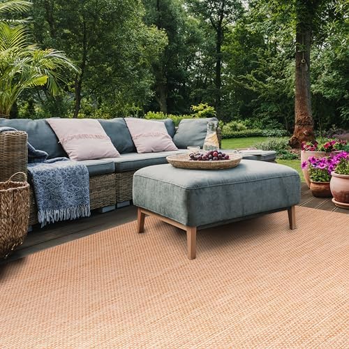 SAFAVIEH Washable Rug Outdoor Courtyard Collection - 10' x 14', Natural & Cream, Non-Shedding & Easy Cleaning, Ideal for Patio, Backyard, Mudroom (CY8521-03012) - Image 4