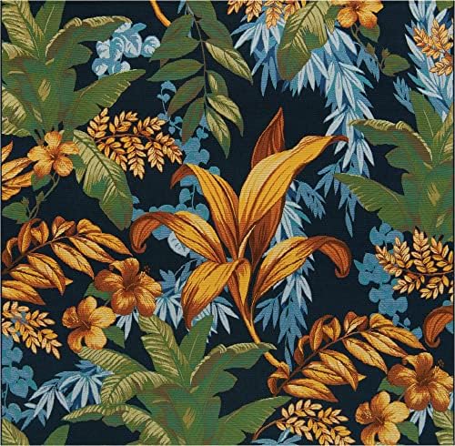 Unique Loom Outdoor Botanical Collection Area Rug - Calypso (7' 10" Square, Multi/ Light Blue) - Image 2