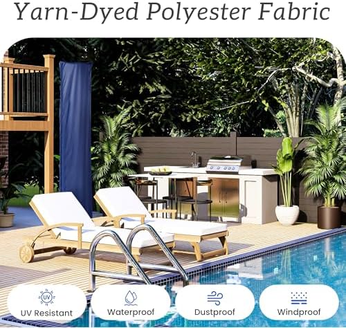 Cantilever Patio Umbrella Cover with Zipper and Rod - Image 3