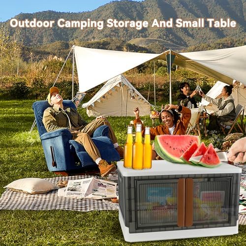 Storage Bin, Cabinet with Lids, Extra Large, Useful Box, 19 Gallon (72L) Capacity, Foldable, Plastic, Underbed or Countertop Use, Home Organizer - Image 6