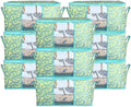 Kuber Industries Foldable Underbed Storage Bag|Organizer For Clothes Large|Non-Woven Comforter, Blanket Cover|Leaf Print & Side Handle|Pack of 9 (Green) by Kuber+Industries