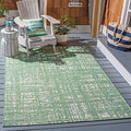 SAFAVIEH Courtyard Collection 8' x 10' Green Blue/Ivory CY8451 Indoor/ Outdoor Waterproof Easy Cleaning Patio Backyard Mudroom Area Rug by Unknown