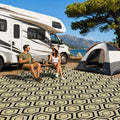 fifame 9x18 Outdoor Rug, Plastic Woven Patio Mat, Waterproof RV Camping Rug by fifame