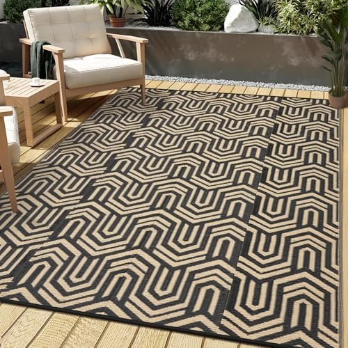 GAOMON Outdoor Rug 8x10 ft Waterproof Reversible Patio Rug by GAOMON