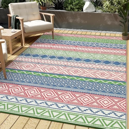 GAOMON Outdoor Rug 9x12 ft Waterproof Reversible Patio Rug - Image 4