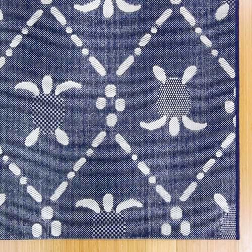 Gertmenian Indoor/Outdoor Kona Coast by Reyn Spooner Rug - 8x10 Large, Stain & UV Resistant, Ideal for Deck, Patio, Poolside Rooms - Turtle Geometric, Navy Blue, 46660 - Image 6