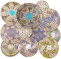 Tatuo 11 Pcs Boho Wall Basket Decor Woven Wall Hanging Art, Multicolour by Tatuo