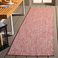 SAFAVIEH Washable Rug Outdoor Courtyard Collection - 2'3" x 12' Runner, Red & Beige, Non-Shedding & Easy Cleaning, Ideal for Patio, Entryway, Mudroom, Hallway, Kitchen (CY8521-36521) by Unknown