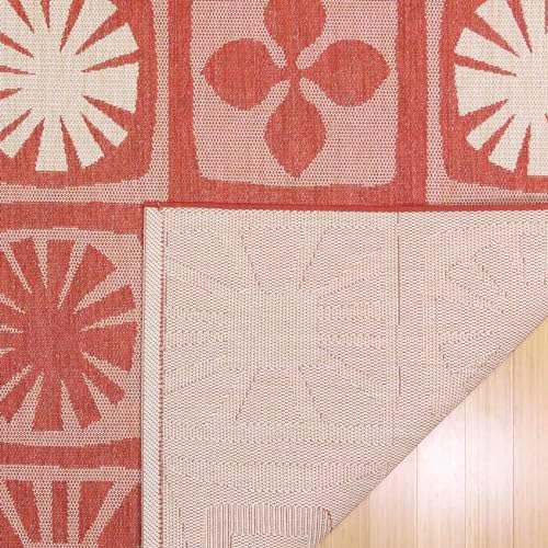 Gertmenian Indoor/Outdoor Kona Coast by Reyn Spooner Rug - 8x10 Large, Stain & UV Resistant, Ideal for Deck, Patio, Poolside Rooms - Hawaii Abstract Tile, Red, 46665 - Image 4