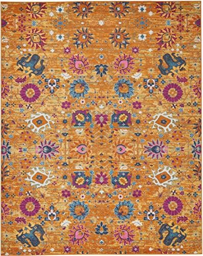 Nourison Home Passion Sunburst 8' x 10' Area Rug - Easy Clean, Non Shedding, Bed Room, Living Room, Dining Room, Kitchen (8' x 10') - Image 5