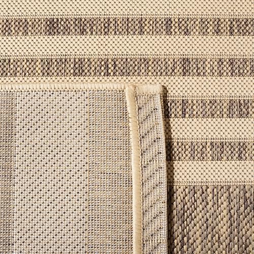 SAFAVIEH Washable Rug Outdoor Courtyard Collection - 2'3" x 22' Runner, Brown & Bone, Non-Shedding & Easy Cleaning, Ideal for Patio, Entryway, Mudroom, Hallway, Kitchen (CY6062-242) - Image 5