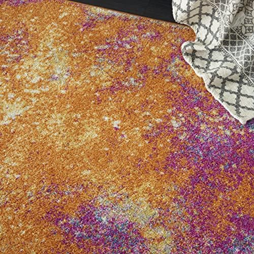 Nourison Home Passion Sunburst 5'3'' x 7'3'' Area-Rug, Modern, Abstract, Easy-Cleaning, Non Shedding, Bed Room, Living Room, Dining Room, Kitchen, (5' x 7') - Image 5