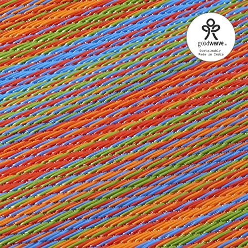 Fab Habitat Outdoor Rug - Waterproof, Fade Resistant, Crease-Free - Premium Recycled Plastic - Striped - Porch, Deck, Balcony, Mudroom, Laundry Room, Patio - Cancun - Multicolor - 3 x 5 ft - Image 6