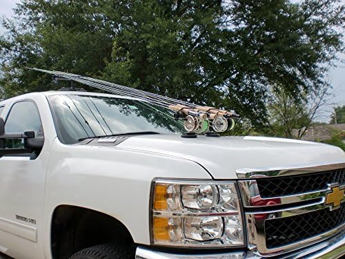 Tight Line Enterprises Magnetic Fishing Rod Racks for Vehicle (Truck or SUV) with Ferrous Metal Hood and Roof (Black) - Image 3