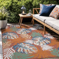 Luul Home Floral Indoor Outdoor Rugs 8x10 Large Area Rug for Living Room, Patio Decor, Kitchen, and Entryway Rug, Washable Stain Resistant Outside Carpet Orange 8 x 10 by Unknown