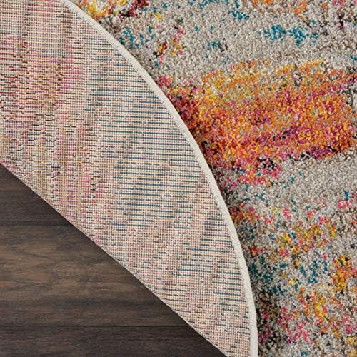 Nourison Home Celestial Sealife 5'3" x Round Area Rug - Easy Clean, Non Shedding, Bed Room, Living Room, Dining Room, Kitchen (5' x Round) - Image 5