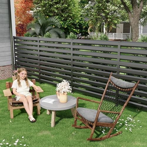 42" H x 38" W (1 Panels) Air Conditioner Fence Panels, Outdoor Freestanding Privacy Screens, Pool Equipment Enclosure, No Dig Trash Can Screens Fence Kit for Outside Backyard Patio Black - Image 5