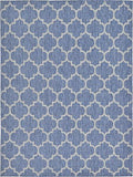 Unique Loom Outdoor Trellis Collection Area Rug (9' x 12' Rectangle, Navy Blue/ Ivory) by UniqueLoom
