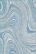 Unique Loom Outdoor Modern Collection Area Rug - Pool (4' 1" x 6' 1" Rectangle, Light Aqua/ Blue) by UniqueLoom