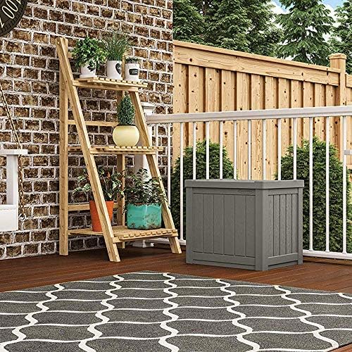 Suncast SS500ST 22 Gallon Small Resin Outdoor Patio Storage Deck Box (4 Pack) - Image 5