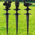 Tandefio 3 Pcs Garden Hose Guide Stakes, Owls Squirrels Ducks Cast Iron by Tandefio